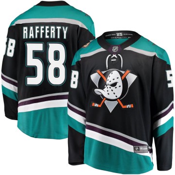 Breakaway Fanatics Branded Men's Brogan Rafferty Anaheim Ducks Alternate Jersey - Black