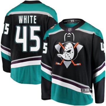 Breakaway Fanatics Branded Men's Colton White Anaheim Ducks Black Alternate Jersey - White