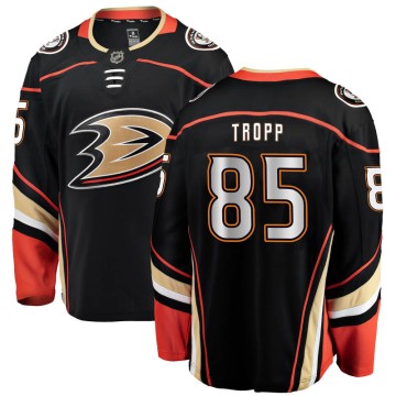 Breakaway Fanatics Branded Men's Corey Tropp Anaheim Ducks Home Jersey - Black