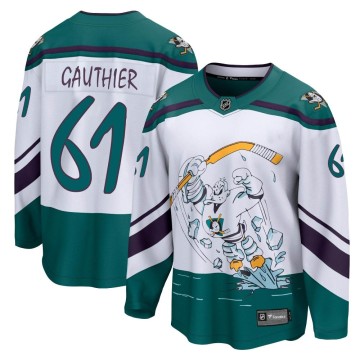 Breakaway Fanatics Branded Men's Cutter Gauthier Anaheim Ducks 2020/21 Special Edition Jersey - White