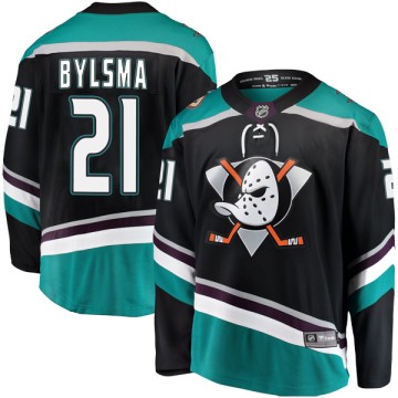 Breakaway Fanatics Branded Men's Dan Bylsma Anaheim Ducks Alternate Jersey - Black