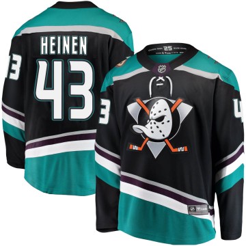 Breakaway Fanatics Branded Men's Danton Heinen Anaheim Ducks ized Alternate Jersey - Black