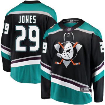 Breakaway Fanatics Branded Men's David Jones Anaheim Ducks Alternate Jersey - Black