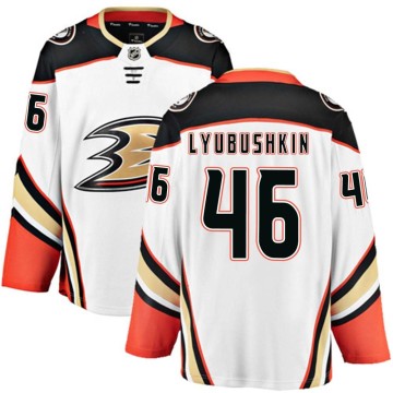 Breakaway Fanatics Branded Men's Ilya Lyubushkin Anaheim Ducks Away Jersey - White