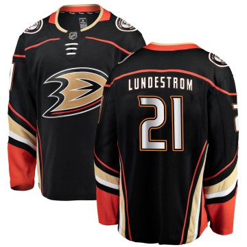 Breakaway Fanatics Branded Men's Isac Lundestrom Anaheim Ducks Home Jersey - Black