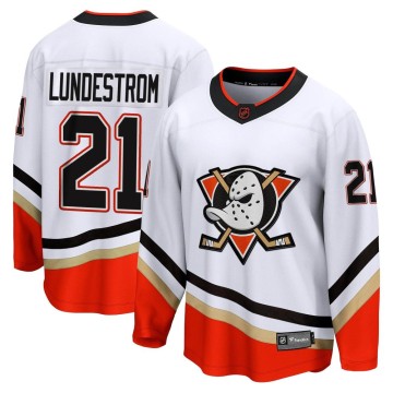 Breakaway Fanatics Branded Men's Isac Lundestrom Anaheim Ducks Special Edition 2.0 Jersey - White