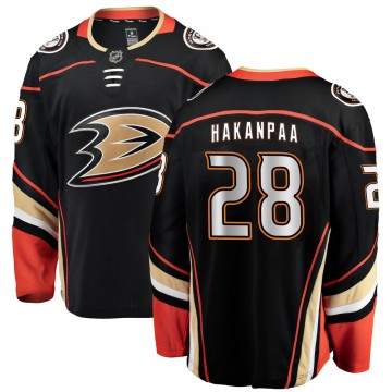 Breakaway Fanatics Branded Men's Jani Hakanpaa Anaheim Ducks ized Home Jersey - Black