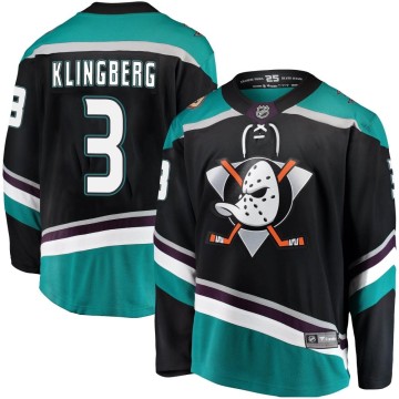 Breakaway Fanatics Branded Men's John Klingberg Anaheim Ducks Alternate Jersey - Black