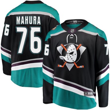 Breakaway Fanatics Branded Men's Josh Mahura Anaheim Ducks Alternate Jersey - Black