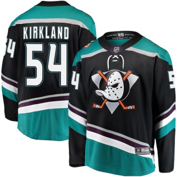 Breakaway Fanatics Branded Men's Justin Kirkland Anaheim Ducks Alternate Jersey - Black
