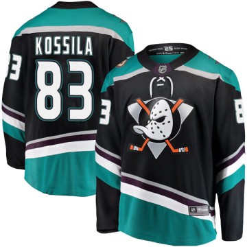Breakaway Fanatics Branded Men's Kalle Kossila Anaheim Ducks Alternate Jersey - Black