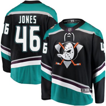 Breakaway Fanatics Branded Men's Max Jones Anaheim Ducks Alternate Jersey - Black