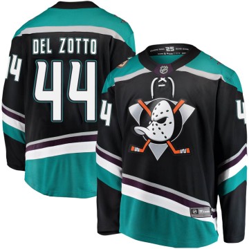 Breakaway Fanatics Branded Men's Michael Del Zotto Anaheim Ducks Alternate Jersey - Black