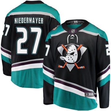 Breakaway Fanatics Branded Men's Scott Niedermayer Anaheim Ducks Alternate Jersey - Black