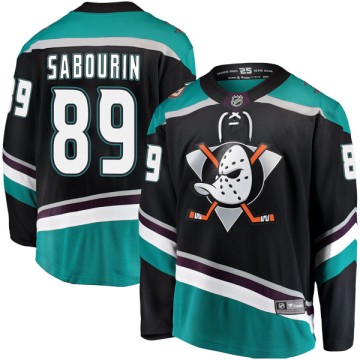 Breakaway Fanatics Branded Men's Scott Sabourin Anaheim Ducks Alternate Jersey - Black