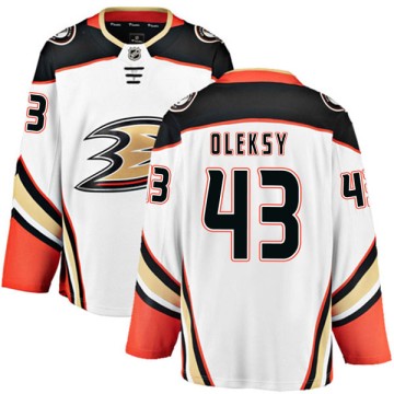 Breakaway Fanatics Branded Men's Steven Oleksy Anaheim Ducks Away Jersey - White