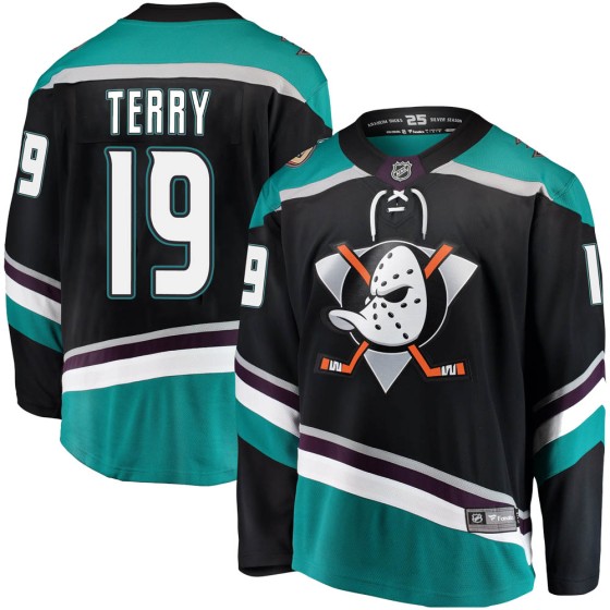 Breakaway Fanatics Branded Men's Troy Terry Anaheim Ducks Alternate Jersey - Black