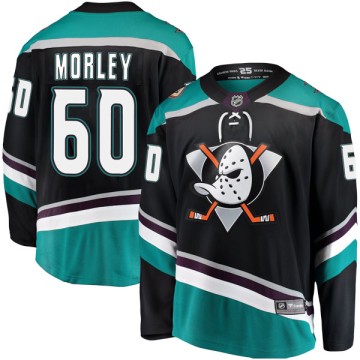 Breakaway Fanatics Branded Men's Tyler Morley Anaheim Ducks Alternate Jersey - Black