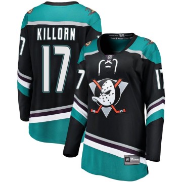 Breakaway Fanatics Branded Women's Alex Killorn Anaheim Ducks Alternate Jersey - Black
