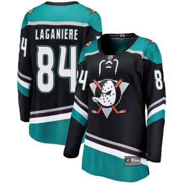 Breakaway Fanatics Branded Women's Antoine Laganiere Anaheim Ducks Alternate Jersey - Black