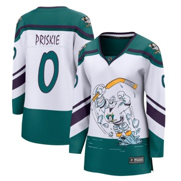 Breakaway Fanatics Branded Women's Chase Priskie Anaheim Ducks 2020/21 Special Edition Jersey - White