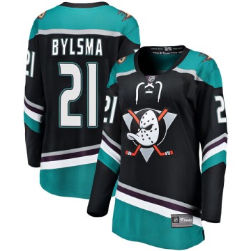 Breakaway Fanatics Branded Women's Dan Bylsma Anaheim Ducks Alternate Jersey - Black
