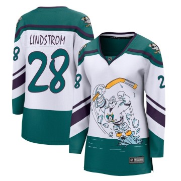 Breakaway Fanatics Branded Women's Gustav Lindstrom Anaheim Ducks 2020/21 Special Edition Jersey - White