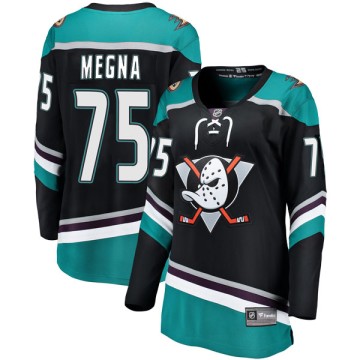 Breakaway Fanatics Branded Women's Jaycob Megna Anaheim Ducks Alternate Jersey - Black