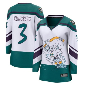 Breakaway Fanatics Branded Women's John Klingberg Anaheim Ducks 2020/21 Special Edition Jersey - White