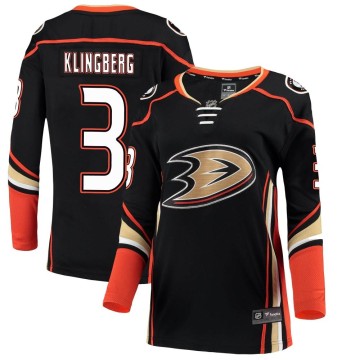 Breakaway Fanatics Branded Women's John Klingberg Anaheim Ducks Home Jersey - Black