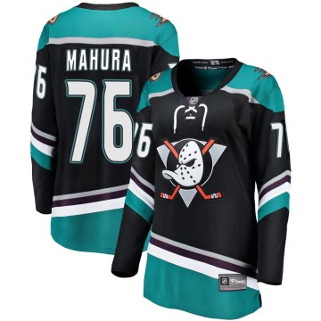 Breakaway Fanatics Branded Women's Josh Mahura Anaheim Ducks Alternate Jersey - Black