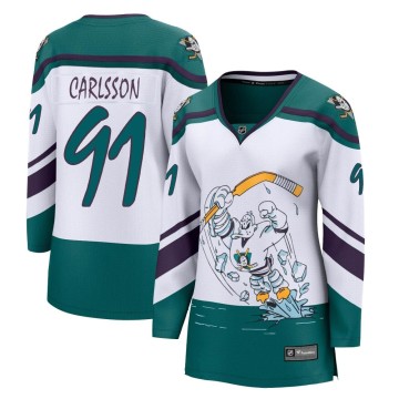 Breakaway Fanatics Branded Women's Leo Carlsson Anaheim Ducks 2020/21 Special Edition Jersey - White