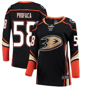 Breakaway Fanatics Branded Women's Luka Profaca Anaheim Ducks Home Jersey - Black