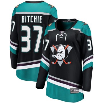 Breakaway Fanatics Branded Women's Nick Ritchie Anaheim Ducks Alternate Jersey - Black