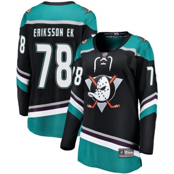 Breakaway Fanatics Branded Women's Olle Eriksson Ek Anaheim Ducks Alternate Jersey - Black
