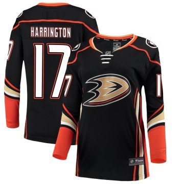 Breakaway Fanatics Branded Women's Scott Harrington Anaheim Ducks Home Jersey - Black
