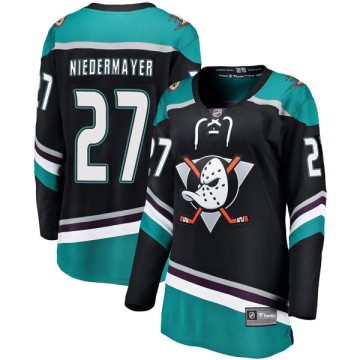 Breakaway Fanatics Branded Women's Scott Niedermayer Anaheim Ducks Alternate Jersey - Black