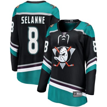 Breakaway Fanatics Branded Women's Teemu Selanne Anaheim Ducks Alternate Jersey - Black