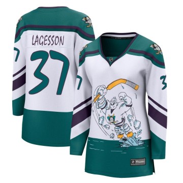Breakaway Fanatics Branded Women's William Lagesson Anaheim Ducks 2020/21 Special Edition Jersey - White