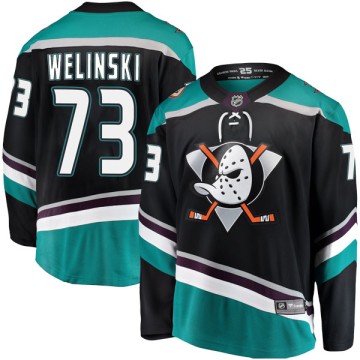 Breakaway Fanatics Branded Youth Andy Welinski Anaheim Ducks Alternate Jersey - Black
