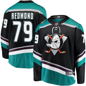 Breakaway Fanatics Branded Youth Angus Redmond Anaheim Ducks Alternate Jersey - Black