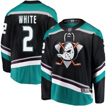 Breakaway Fanatics Branded Youth Colton White Anaheim Ducks Black Alternate Jersey - White