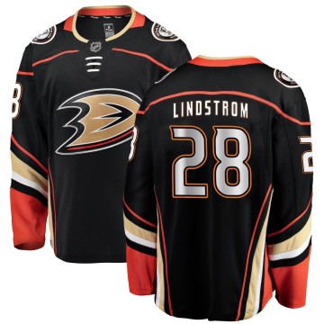 Breakaway Fanatics Branded Youth Gustav Lindstrom Anaheim Ducks Home Jersey - Black