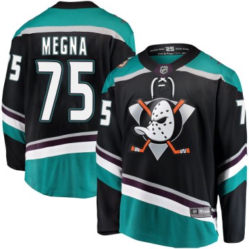 Breakaway Fanatics Branded Youth Jaycob Megna Anaheim Ducks Alternate Jersey - Black