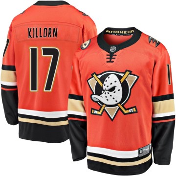 Premier Fanatics Branded Men's Alex Killorn Anaheim Ducks Breakaway 2019/20 Alternate Jersey - Orange