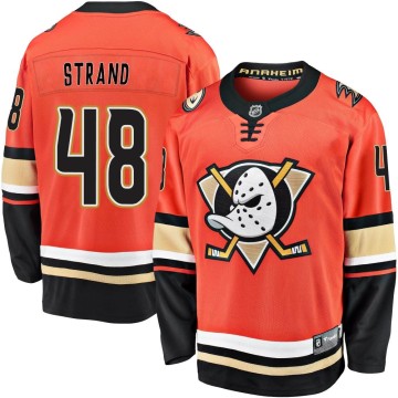 Premier Fanatics Branded Men's Austin Strand Anaheim Ducks Breakaway 2019/20 Alternate Jersey - Orange