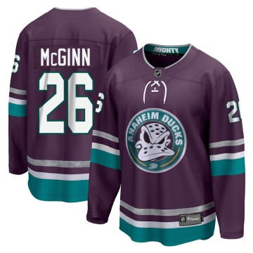 Premier Fanatics Branded Men's Brock McGinn Anaheim Ducks 30th Anniversary Breakaway Jersey - Purple