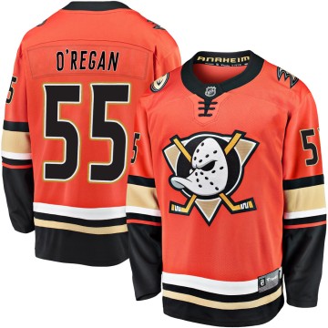 Premier Fanatics Branded Men's Danny O'Regan Anaheim Ducks Breakaway 2019/20 Alternate Jersey - Orange