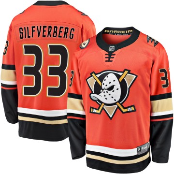 Premier Fanatics Branded Men's Jakob Silfverberg Anaheim Ducks Breakaway 2019/20 Alternate Jersey - Orange