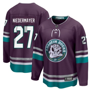 Premier Fanatics Branded Men's Scott Niedermayer Anaheim Ducks 30th Anniversary Breakaway Jersey - Purple